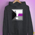 Demisexual Pride Flag Exclamation Point Hoodie - Dark Grey Heather